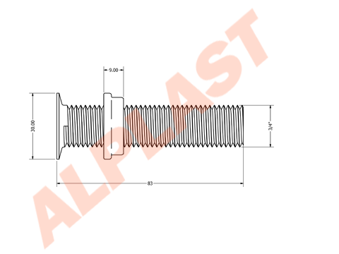 Dreno 3/4'' X 80mm