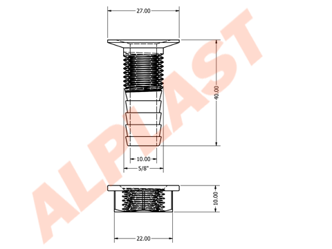 Dreno 5/8'' X 40mm