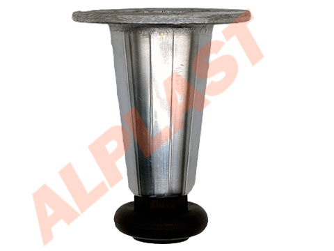 Pé de Balcão em Alumínio 100mm regulagem Balão em polipropileno